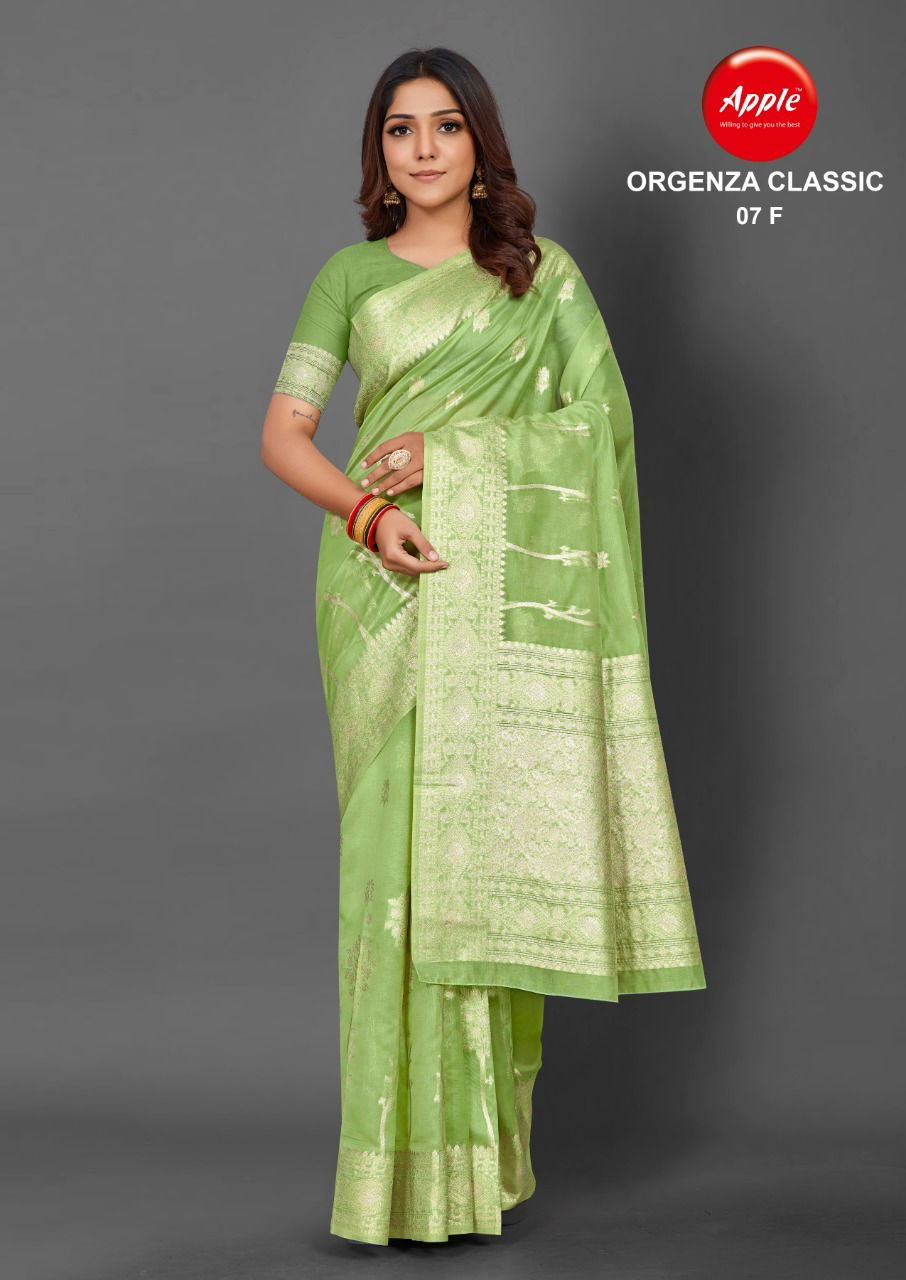 Apple Organza Classic 7 Ethnic Wear Printed Organza Sarees
